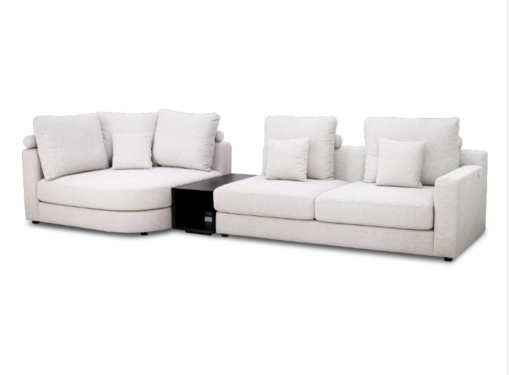 Anakin Luxury Anti-Snag Corner Sectional Sofa Set with Ashwood Console Table