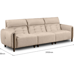 Carriena Premium Modular 3-Seater Sofa with Fibre Gel Comfort Core (Soft Amber)