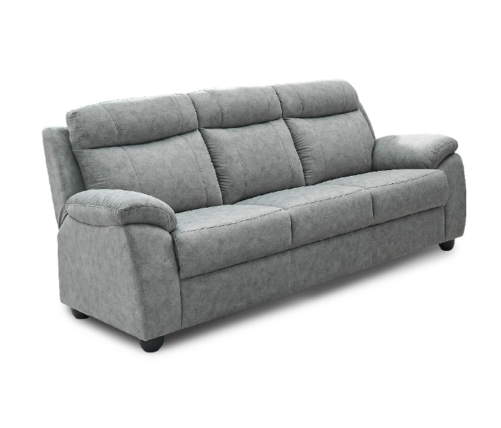Castia Modern 3-Seater Performance Fabric Sofa (Grey Cloud) - Image 2