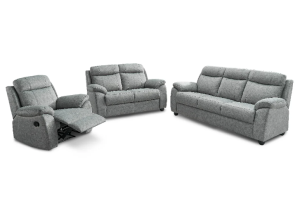 Castia Modern 3-Seater Performance Fabric Sofa (Grey Cloud)
