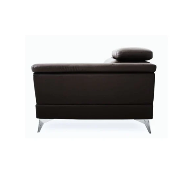 Emeco Luxury Half Leather L-Shape Sectional Sofa with Adjustable Headrests - Image 4