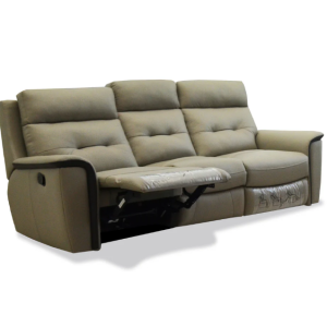 Harriot Luxury 3-Seater Manual Recliner Leather Sofa