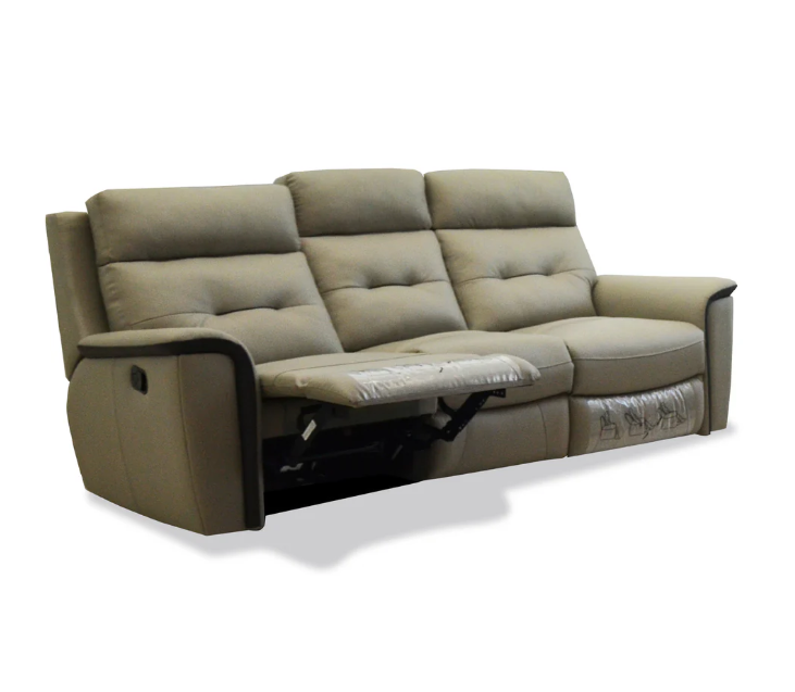 Harriot Luxury 3-Seater Manual Recliner Leather Sofa