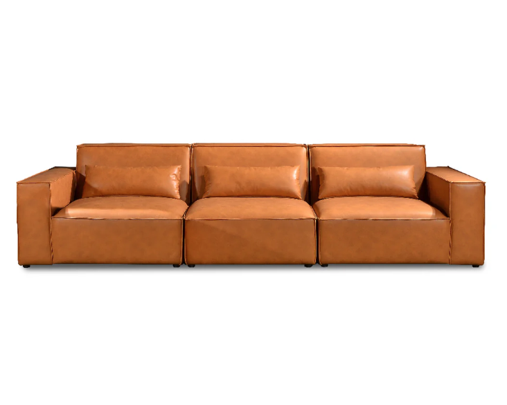 Potenza Contemporary Pet-Friendly 3-Seater Sofa with Hybrid Suspension (Coyote Brown) - Image 2