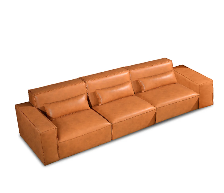 Potenza Contemporary Pet-Friendly 3-Seater Sofa with Hybrid Suspension (Coyote Brown)
