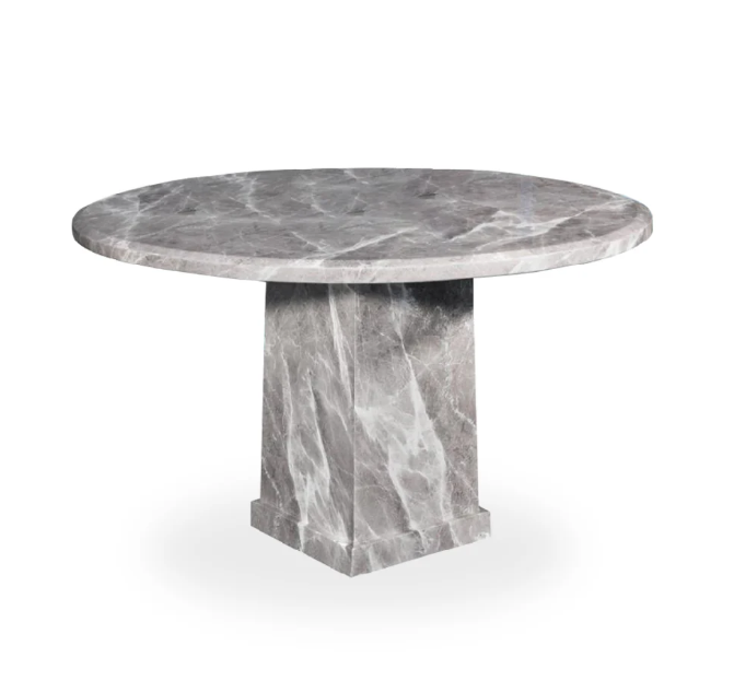 Jilann Modern Round Marble Dining Set (1 Table + 6 Chairs) - Image 2
