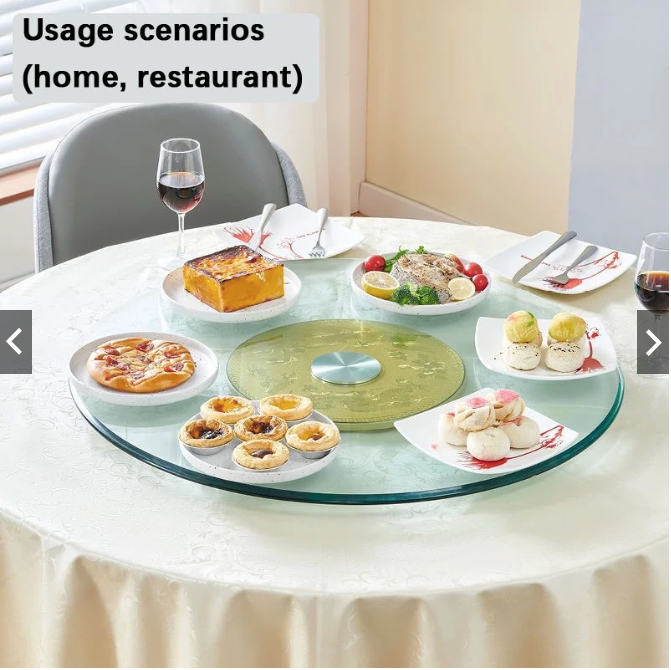 Premium Rotating Tempered Glass Dining Table Turntable (Lazy Susan) - Image 2