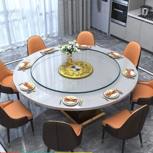 Premium Rotating Tempered Glass Dining Table Turntable (Lazy Susan)