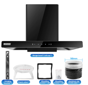 SUKINBO 90cm Touchless Gesture Sensing Range Hood – 300W Inverter Cooker Hood with Auto Heat Cleaning & 480Pa Strong Suction (Recycle / Ducting)