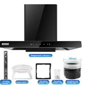 SUKINBO 90cm Touchless Gesture Sensing Range Hood – 300W Inverter Cooker Hood with Auto Heat Cleaning & 480Pa Strong Suction (Recycle / Ducting)