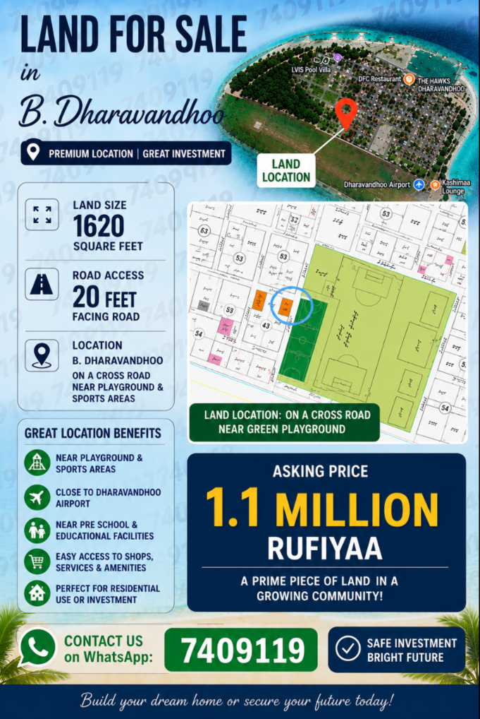 🏡 Prime Plot for Sale in B. Dharavandhoo – Excellent Investment Opportunity