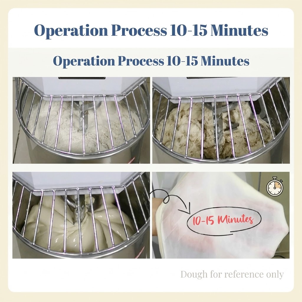 50L Dough Spiral 20KG Mixer 2400W